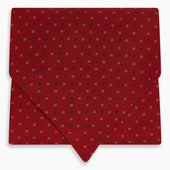 Red Geometric Pin Dot Printed Silk Cravat