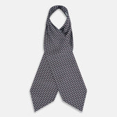 Ash Hatched Mosaic Silk Cravat