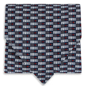 Ash Hatched Mosaic Silk Cravat