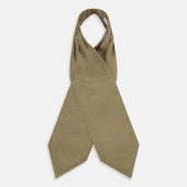 Geometric Lattice Damier Printed Silk Cravat