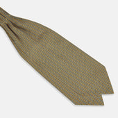 Geometric Lattice Damier Printed Silk Cravat