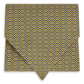 Geometric Lattice Damier Printed Silk Cravat