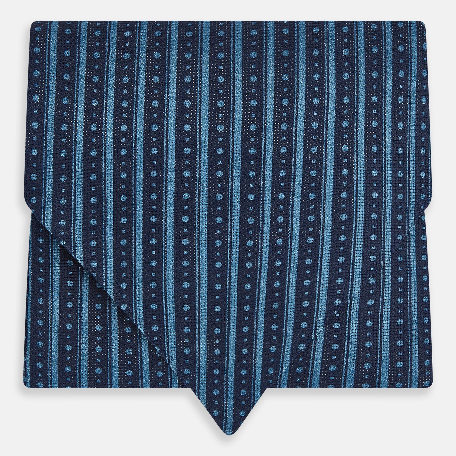 Beaded Ticking Stripe Printed Silk Cravat