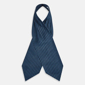 Beaded Ticking Stripe Printed Silk Cravat