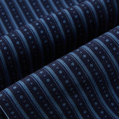 Beaded Ticking Stripe Printed Silk Cravat