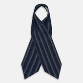 Dotted Stripe Printed Silk Cravat