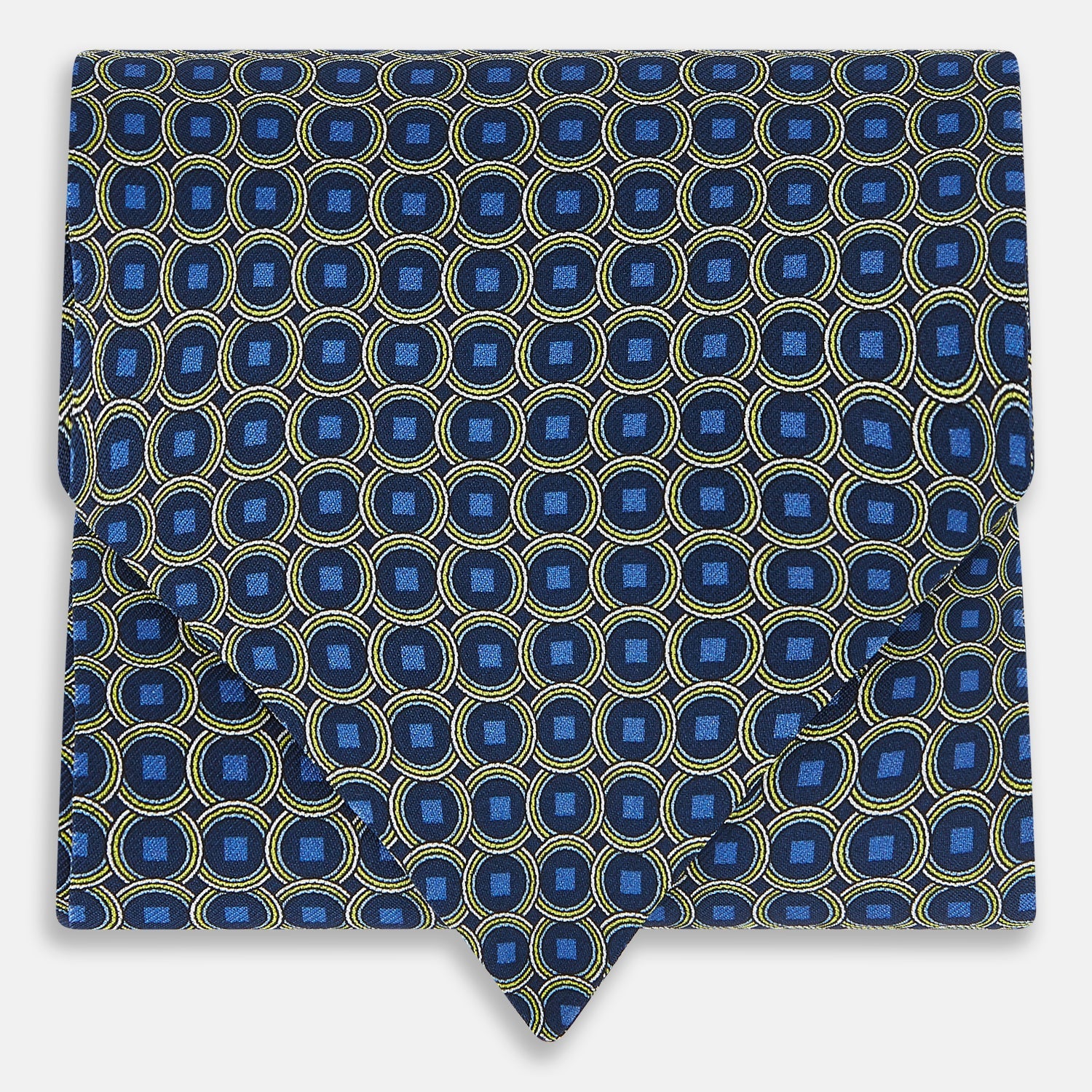 Interlocking Circle Foulard Silk Cravat