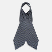 Contrasting Rosette Medallion Printed Silk Cravat