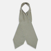 Citrus Abstract Quatrefoil Foulard Printed Silk Cravat