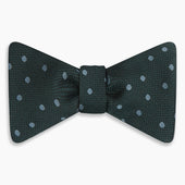 Pale And Green Micro Dot Silk Bow Tie