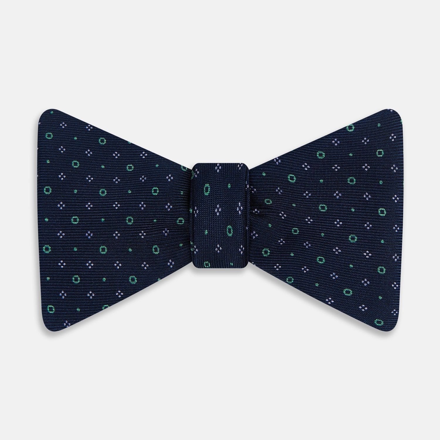 Geometric Pin Dot Printed Silk Bow Tie