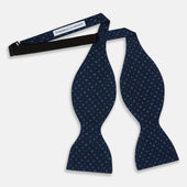 Geometric Pin Dot Printed Silk Bow Tie