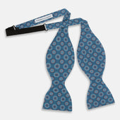 Dotted Roundel Printed Silk Bow Tie