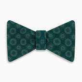 Dotted Roundel Printed Silk Bow Tie