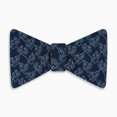 Floral Jigsaw Printed Silk Bow Tie