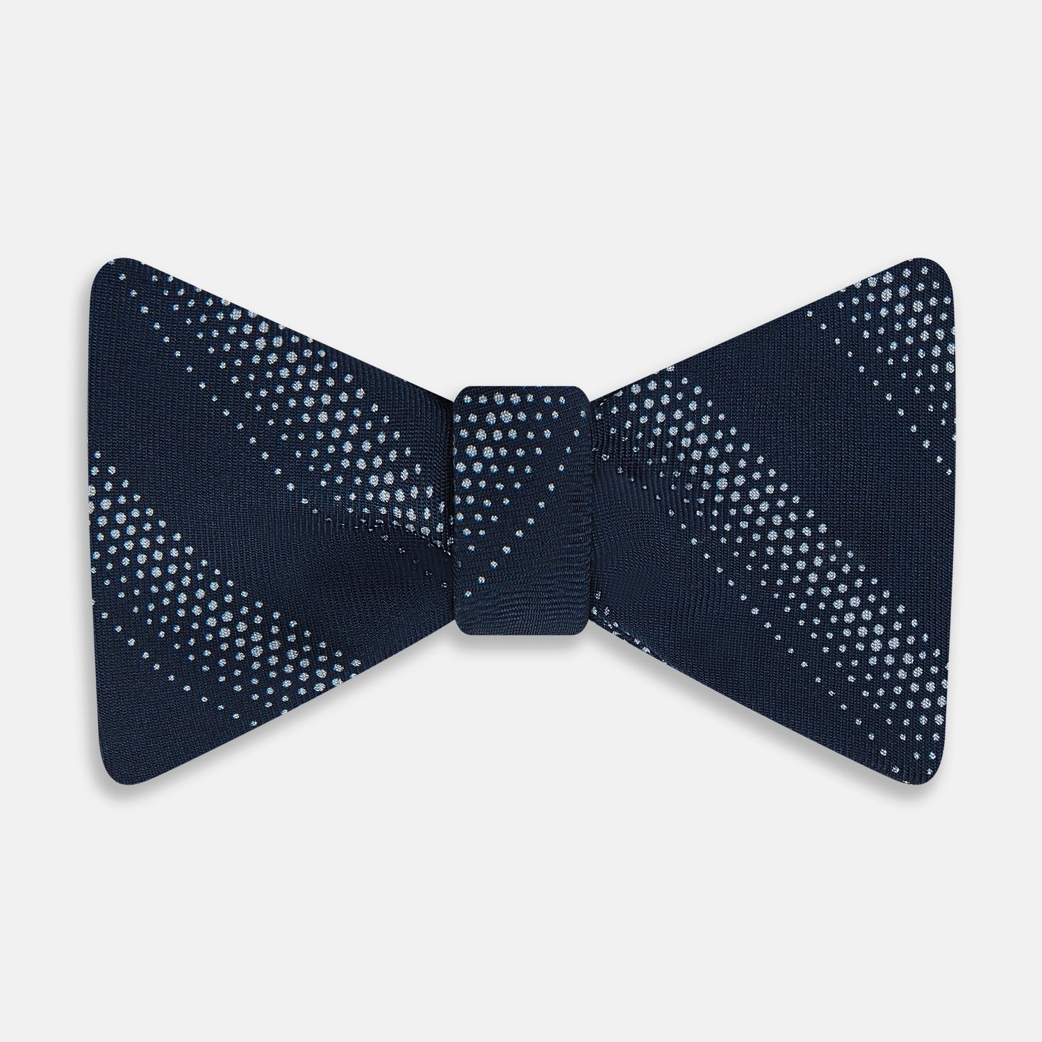 Dotted Stripe Printed Silk Bow Tie