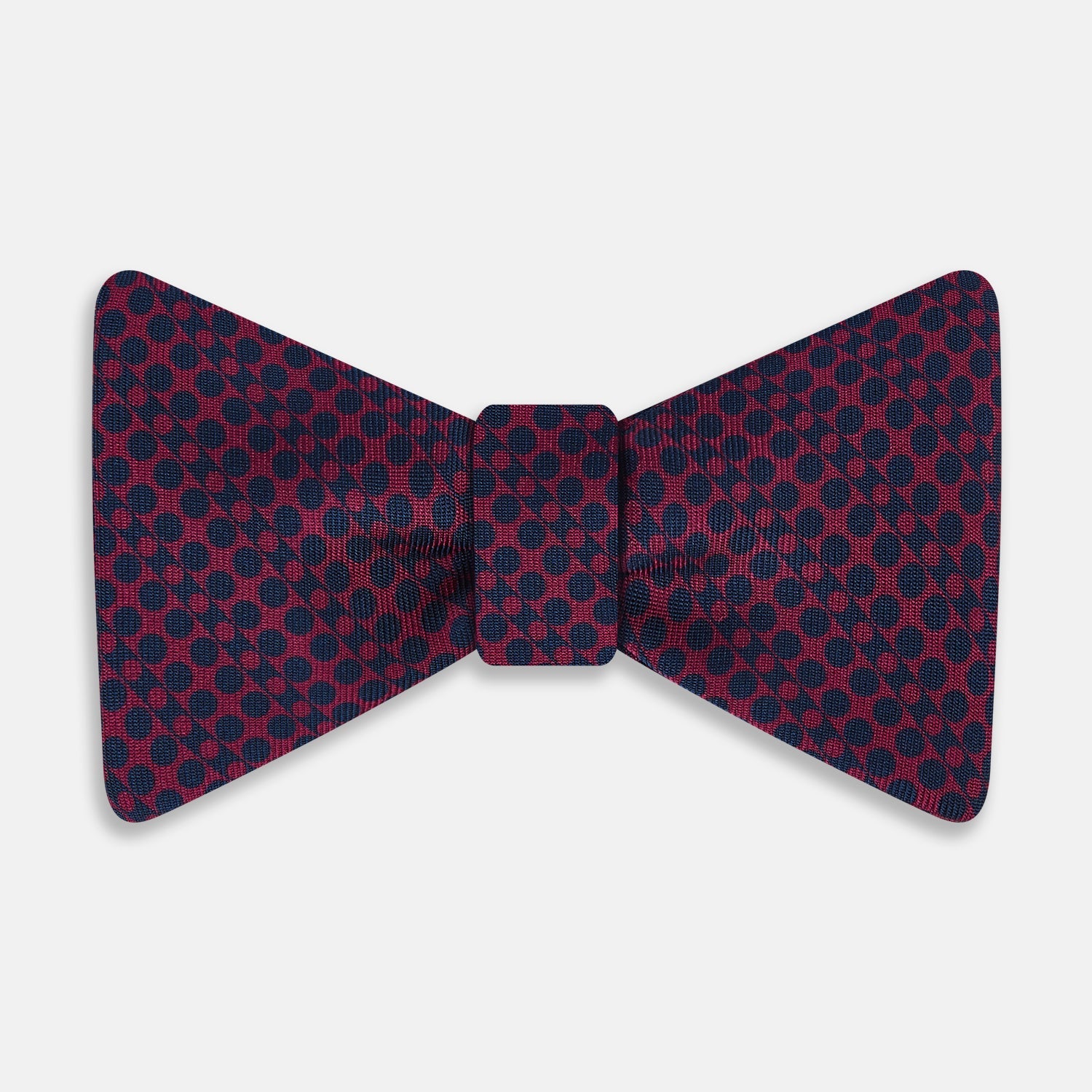 Micro Dot Bar Printed Silk Bow Tie