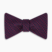 Micro Dot Bar Printed Silk Bow Tie