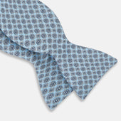 Pale Floral Trellis Silk Bow Tie