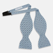 Pale Floral Trellis Silk Bow Tie