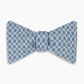 Pale Floral Trellis Silk Bow Tie