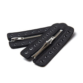 Black Greasy 8 Eye Derby Boot & Zip Guard