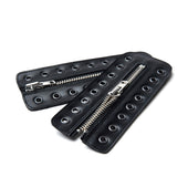 Black Hi-Shine 8 Eye Derby Boot & Zip Guard