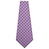 Floral Printed Silk Bespoke Tie Lilac