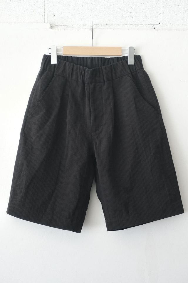 FUJITO Wide Easy Shorts Black,Navy Stripe | Directors Web Shop powered by BASE