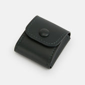 Green Leather Cufflinks