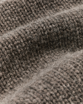 3-gauge Alpaca Blend Sweater - Bark Heather