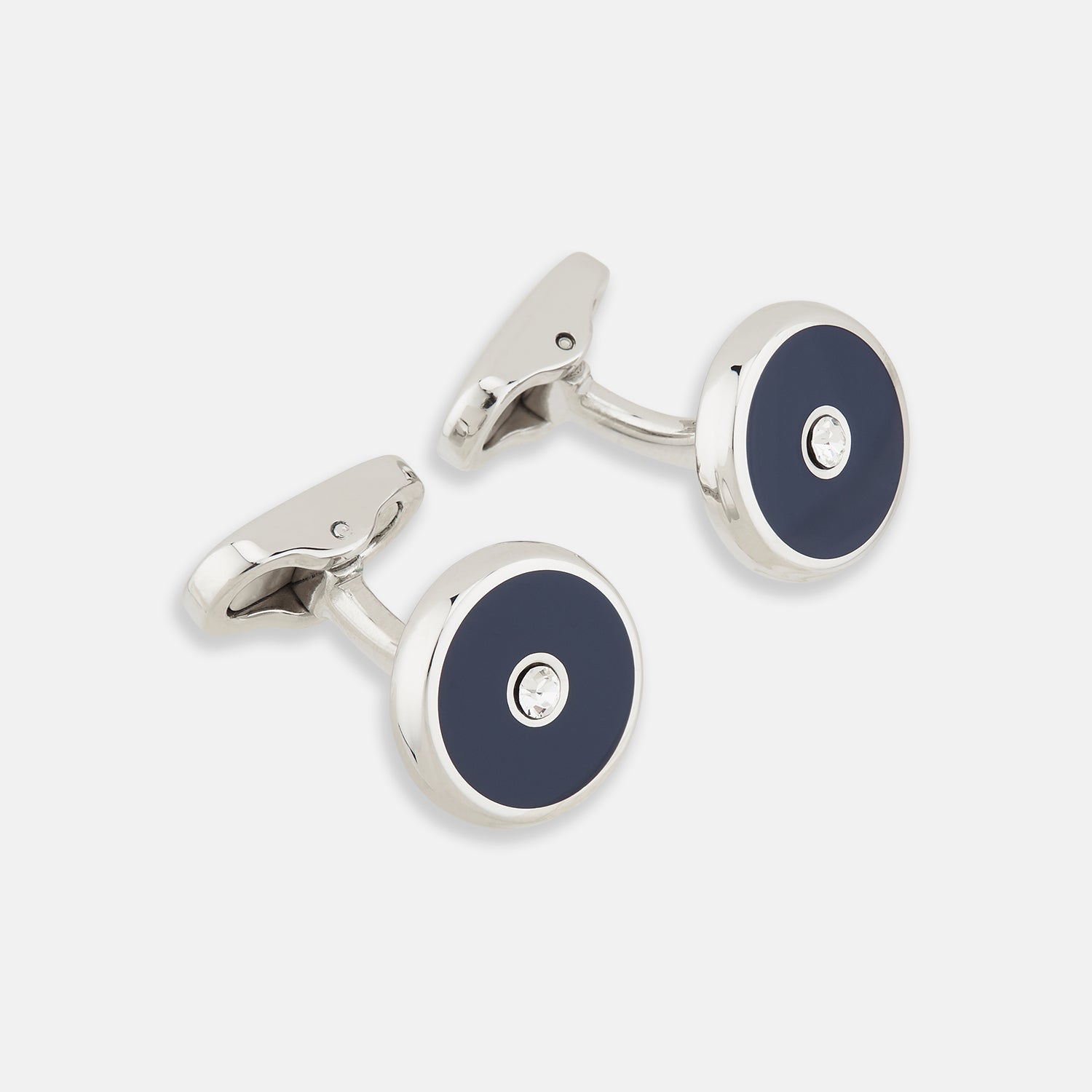 Gemstone Circle Cufflinks