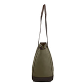 Bolso Tote Bag Leather With Forest Canvas