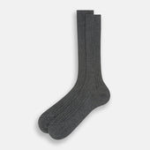 Grey Organic Cotton Mid Length Socks