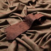 Dotted Grenadine Garza Fina Bespoke Tie Brown Pink