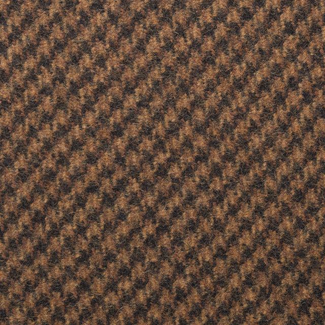 Houndstooth Bespoke Wool Tie - Brown