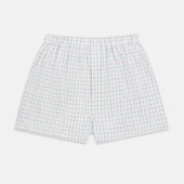 Pink Grid Check Godfrey Boxer Shorts