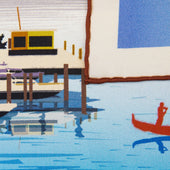 Venezia Travel Poster Silk Pocket Square 40x40cm