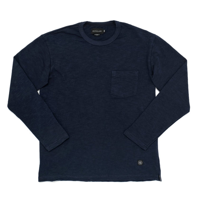 Navy Double Slub Pocket T-Shirt AW24