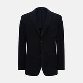 NAVY KNITTED CAMBRIDGE BLAZER