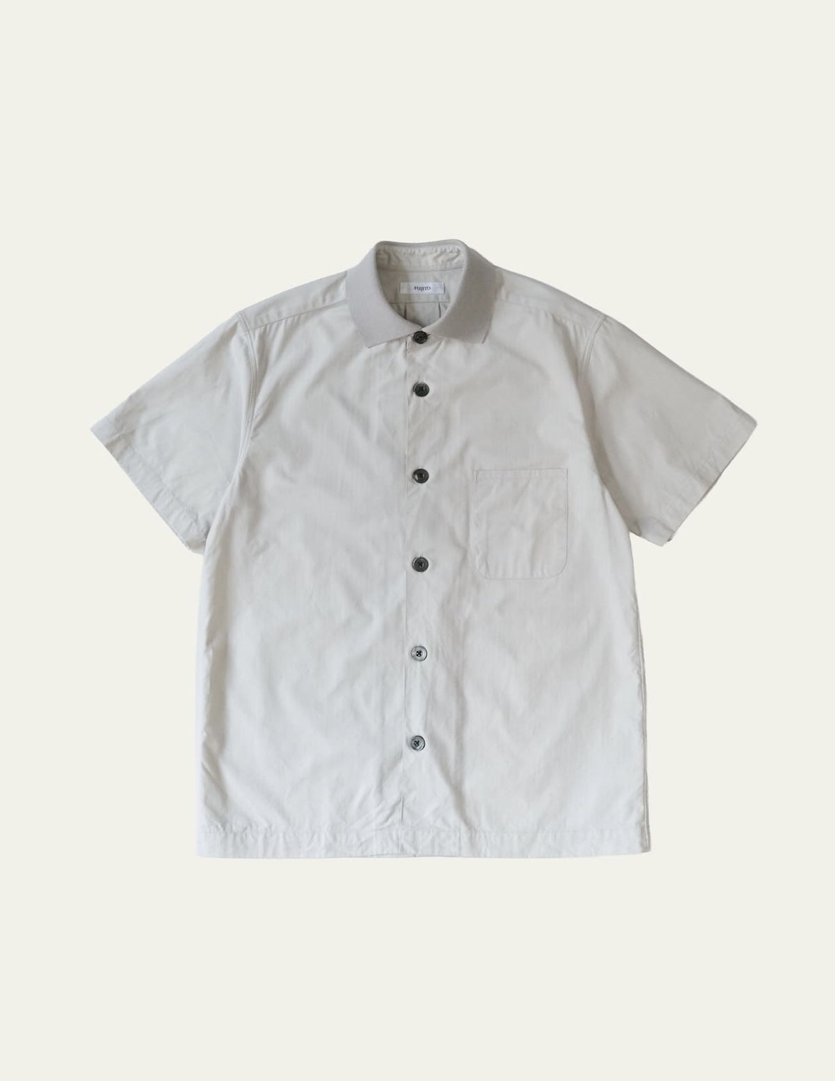 Fujito Rib Collar Shirt Light Beige Black Olive Green Directors Web Shop Powered By Base