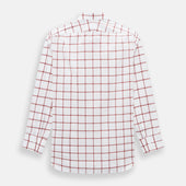 Dark Red Grid Check Mayfair Shirt