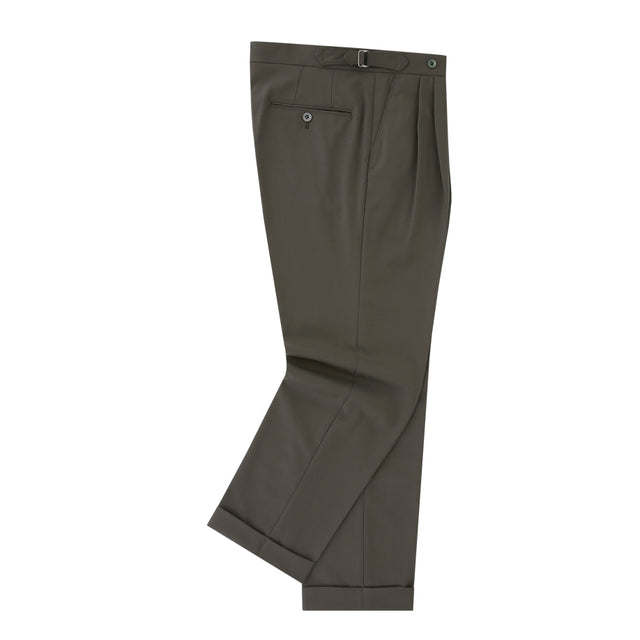 22FW Wool soft adjust 2Pleats Easy Trousers (Light Brown)