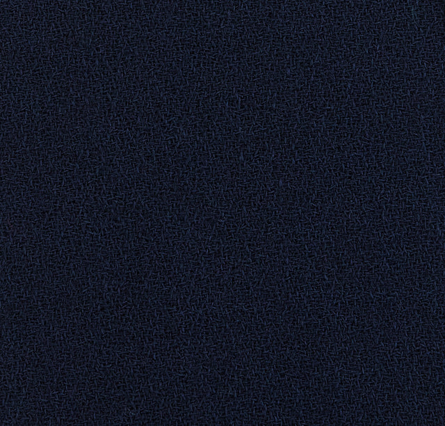 Plain Wool Crepe Bespoke Tie - Navy