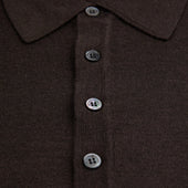 Merino Wool Silk Knitted Polo