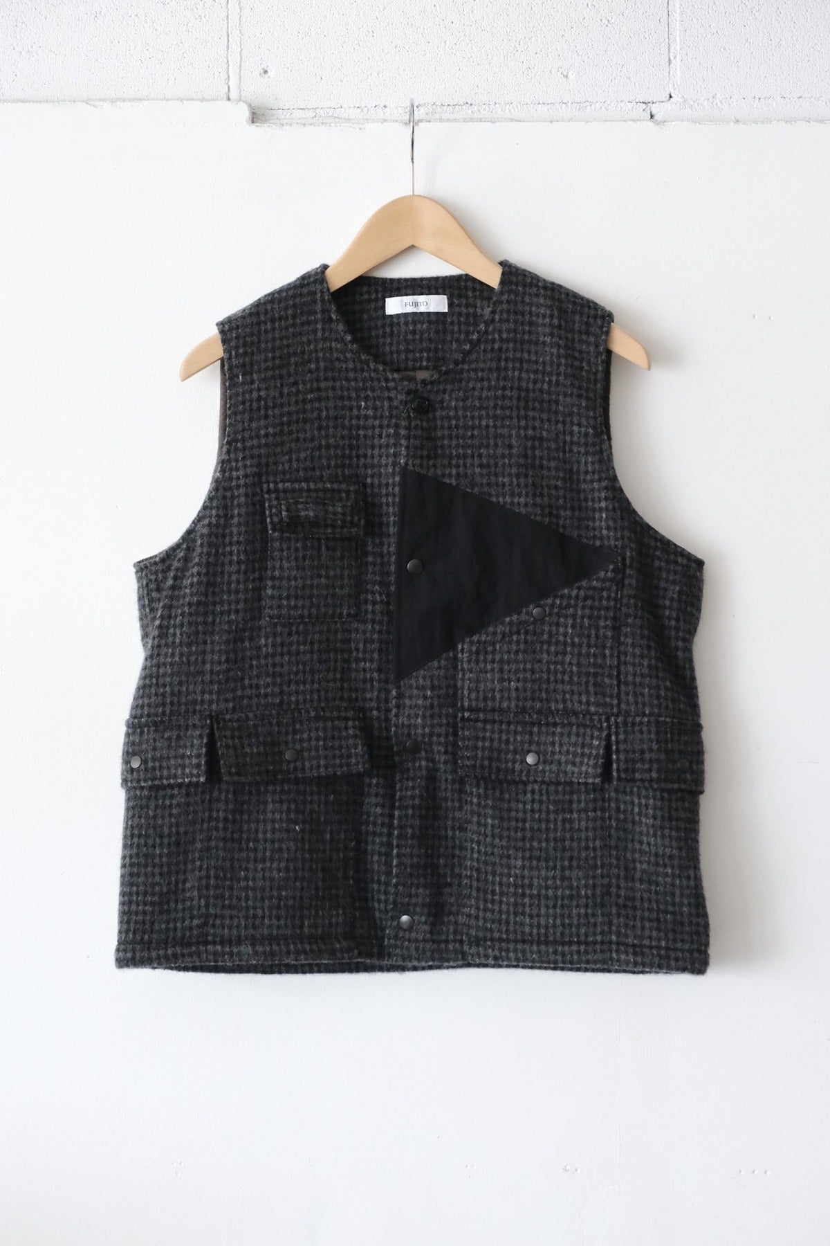 Fujito Hunting Vest Check Navy Check Navy Directors Web Shop Powered By Base