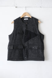 FUJITO Hunting Vest Black Check/Black,Navy Check/Navy | Directors Web Shop powered by BASE