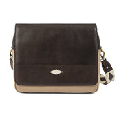 Entregar Messenger Bag Leather And Sand Canvas