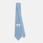 Floral Tile Pattern Printed Silk Tie
