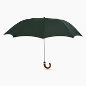 Telescopic Umbrella With Brown Maple Crook Handle